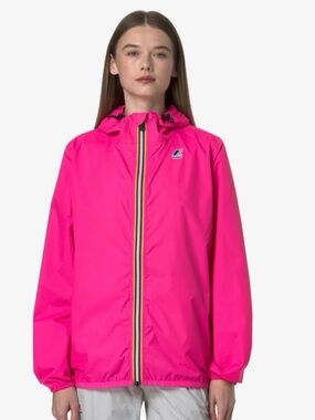 K-Way Le Vrai 3.0 Claude packable waterproof rain jacket in size 10